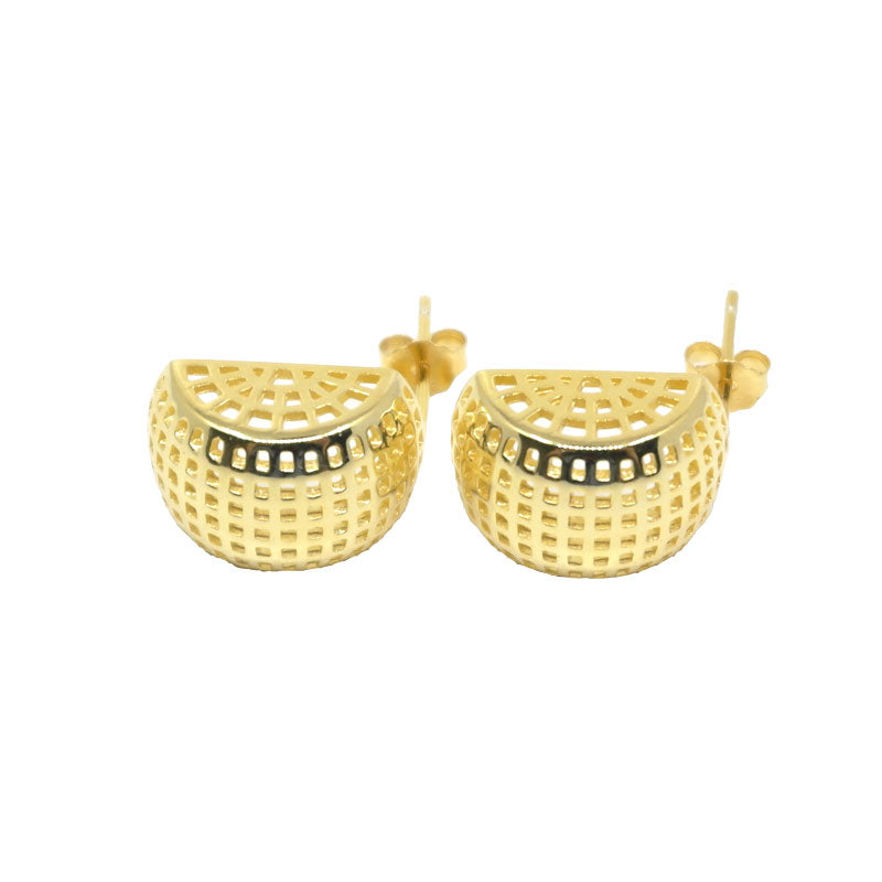 Coral Stud Earrings - Gold Plated