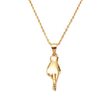 Fingers Crossed Necklace - Gold Plated