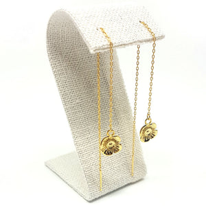 Poppy Chain Earrings - Gold Plated