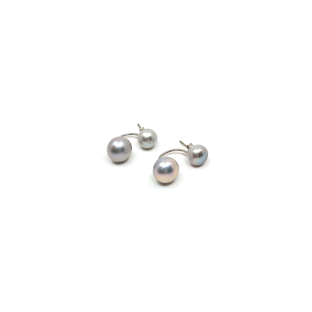 Pearl Earrings - Grey