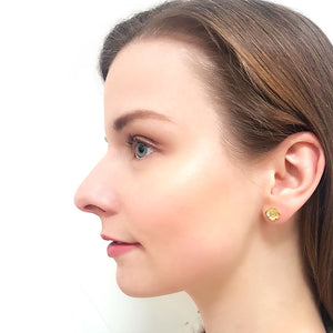 Poppy Studs Earrings -  Gold Plated