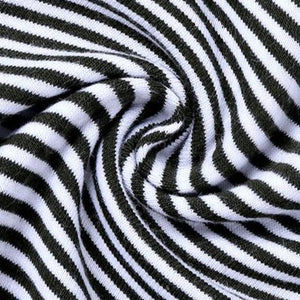 Zip Bodysuit - Black & White stripes
