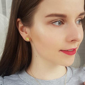 Poppy Studs Earrings -  Gold Plated