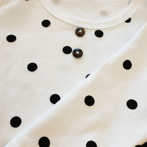 White Polkadot Bodysuit