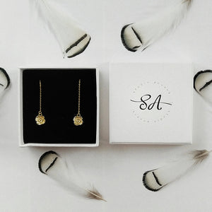 Poppy Chain Earrings - Gold Plated