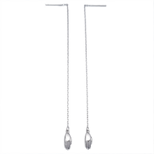Antwerp Hand Chain Earrings - White Gold Plated - Small Hands