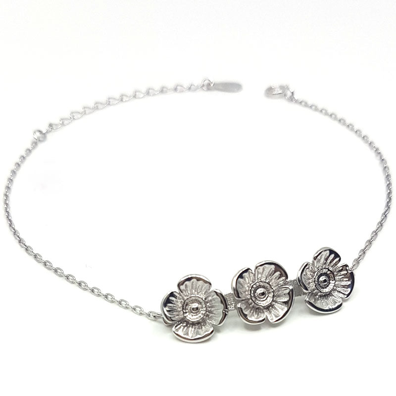 Poppy Bracelet - White Gold Plated