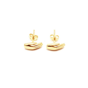 Antwerp Hand Studs Earrings - Gold Plated - Small Hands