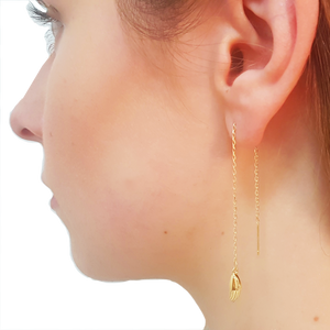 Antwerp Hand Chain Earrings - Gold Plated - Small Hands