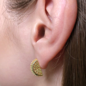 Coral Stud Earrings - Gold Plated