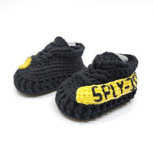 Crochet Baby Sneakers - Black & Yellow