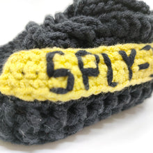 Crochet Baby Sneakers - Black & Yellow