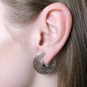 Coral Wrap Earrings - White Gold Plated