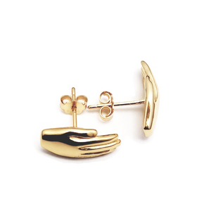 Antwerp Hand Studs Earrings - Gold Plated - Big Hands