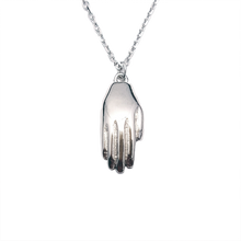 Antwerp Hand Necklace - White Gold Plated